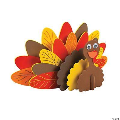Foam Standing Turkey Craft Kits - 12 Pk